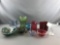 Group of glass items, vases, glasses and more