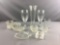 Group of Vintage 11 Clear Glass Miscellaneous Items