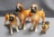 Lot of 4 Vintage Resin & Porcelain Dog Figures.