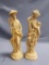 Lot of 2 Decorative Chinese Resin Figures.