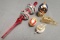 lot of 5 vintage Christmas ornaments.
