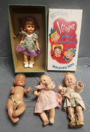 Lot of (4) Vintage Dolls.