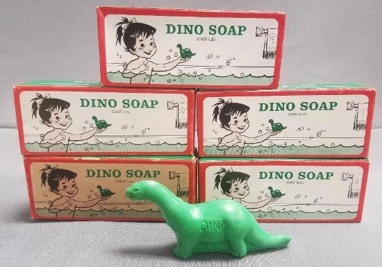 Lot of (5) Vintage Sinclair Dino Advertising Soap.
