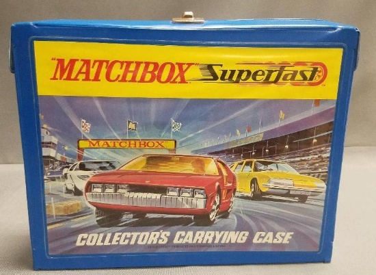 1970 Matchbox Collectors Carrying Case with 24 Vehicles.