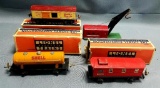 Lot of 4 Lionel & American Flyer Model Railroad Cars.