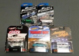 Lot of 5 Hot Wheels Iconic Movie Car Collectible Diecasts.