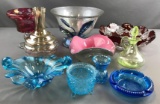 Group of 10 glass items