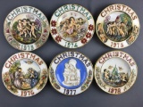 Group of 6 Capodimonte Christmas plates
