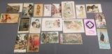 Lot of (20) Antique Postcards and Ephemera.