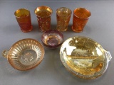 Group of Fenton, Northwood glass tumblers and more