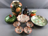 Group of vases, Asian bowls and more