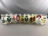 Group of Kentucky Derby souvenir glasses