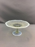 Vintage Hobnail Fenton Opalescent Stemmed Dish