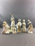 Group of 6 Vintage Statues of Women and Children