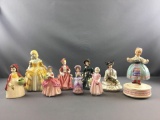 Group of 9 Victorian statues and more