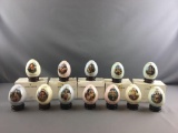 Group of 12 Hummel Danbury Mint Porcelain Eggs