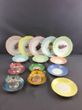 Group of 17 Vintage Plates and Cups and Saucers