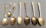 Lot of 7 Vintage Collector Spoons.