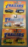 Lot of 3 Matchbox Trailers in original blister packs.