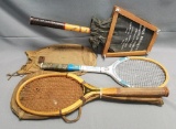 Lot of 4 Vintage Tennis Rackets.