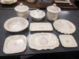 Lot of 9 Pfaltzgraff Tea Rose Pattern Pottery.