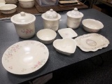 Lot of 9 Pfaltzgraff Tea Rose Pattern Pottery.