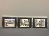 Group of 3 Signed San Francisco Trolly Prints