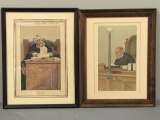Group of 2 Antique Vanity Fair Judge Prints