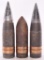 Group of 3 WW2 US M74 Mortar Rounds