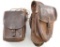 Group of 2 WW2 Era Military Leather Bags