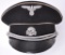 WW2 German SS Officers Black Service Cap