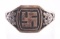 WW2 German Sterling Silver Swastika Ring