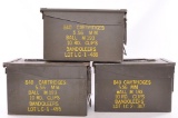 Group of 3 Vintage US Army Ammo Boxes