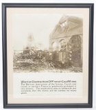 WW1 Wanton Destruction of French Coal Mines Framed Photograph