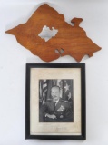 Signed Laurence S. Kuter Photograph with Pacific Air Forces Plaque