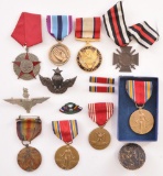 Group of US and Foreign Medals and Badges