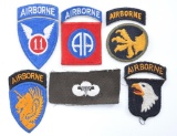 Group of 7 WW2 US Airborne Patches