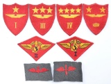 Group of 8 WW2 US Marine Corps Patches