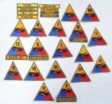 Group of 20 US Army Armor Related Patches