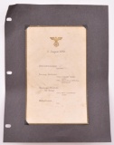 August 1st 1936 German Document