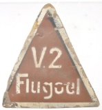 WW2 German V2 Flugoel Metal Sign