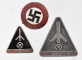 Group of 3 WW2 German Party Pins