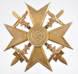 WW2 German Condor Legion Gold Spanish Cross With Swords.