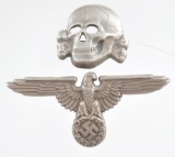 WW2 German Waffen SS Visor Cap Eagle & Skull