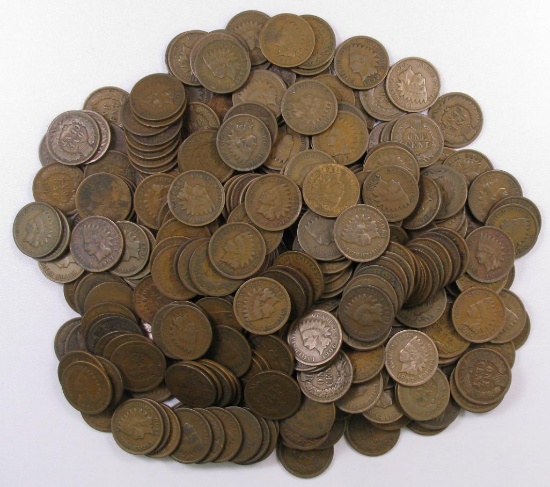 Lot of over (340) Indian Head Cents.