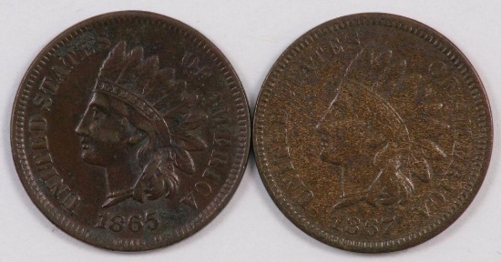 Lot of (2) Indian Head Cents.