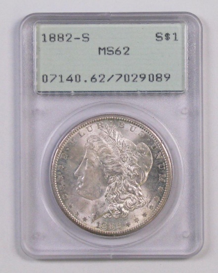 1882 S Morgan Silver Dollar (PCGS) MS62.