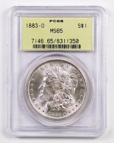 1883 O Morgan Silver Dollar (PCGS) MS65..