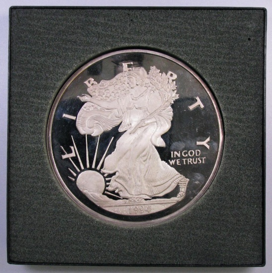 The Washington Mint 1994 5 Pounds of .999 Fine Silver Walking Liberty Round.