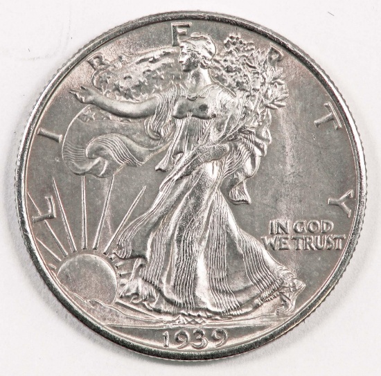 1939 S Walking Liberty Half Dollar.